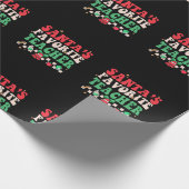 ヴィンテージサンタのお気に入りの先生グルーヴィクリスマス ラッピングペーパー (角)