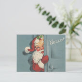 ヴィンテージサンタのぞき シーズンポストカード (スタンド正面)