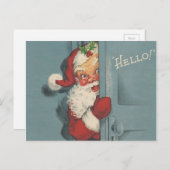 ヴィンテージサンタのぞき シーズンポストカード (正面/裏面)