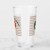 ヴィンテージサンタのキャンディーストライプ タンブラーグラス (左)