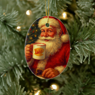 ヴィンテージサンタのクリスマスオーナメント • 心地よい贈り物 セラミックオーナメント