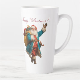 ヴィンテージサンタのクリスマスデザイン カフェラテマグ