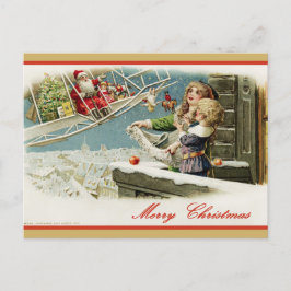 ヴィンテージサンタのクリスマスハガキクラシックー：祝日 シーズンポストカード