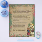 ヴィンテージサンタのクリスマスレター4枚のバック写真 チラシ (シングル)