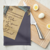 ヴィンテージサンタのクリスマスレター キッチンタオル (四つ折り)