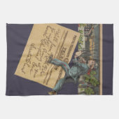 ヴィンテージサンタのクリスマスレター キッチンタオル (横)