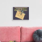 ヴィンテージサンタのクリスマスレター キャンバスプリント (インサイチュ (リビング))