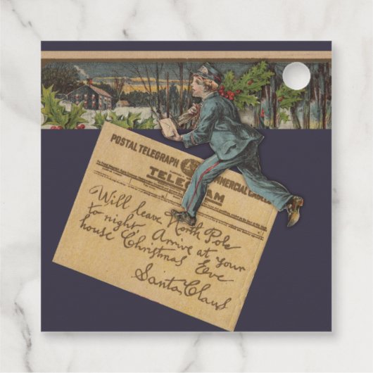 ヴィンテージサンタのクリスマスレター フェイバータグ (裏面)