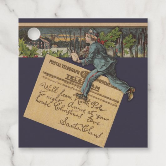 ヴィンテージサンタのクリスマスレター フェイバータグ (正面)
