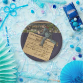 ヴィンテージサンタのクリスマスレター ペーパープレート (パーティー)