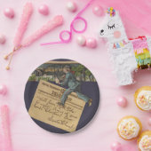 ヴィンテージサンタのクリスマスレター ペーパープレート (パーティー)