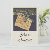 ヴィンテージサンタのクリスマスレター 招待状 (スタンド正面)