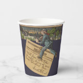 ヴィンテージサンタのクリスマスレター 紙コップ (正面)