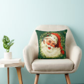 ヴィンテージサンタのマツリース、ヒイラギのクリスマス クッション (椅子)