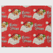 ヴィンテージサンタの喜び ラッピングペーパー (フラット)