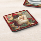 ヴィンテージサンタはコルクのコースターのセットを知っています コースター (左側)