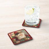 ヴィンテージサンタはコルクのコースターのセットを知っています コースター (右側)