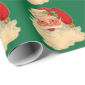 ヴィンテージサンタは包装紙に直面します ラッピングペーパー (ロールコーナー)