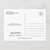 ヴィンテージサンタは雪の中で、かわいい白熊 シーズンポストカード (裏面)