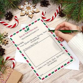 ヴィンテージサンタへの航空便クリスマスレター