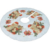 ヴィンテージサンタまたはセントニックツリースカート ブラッシュドポリエステルツリースカート (アングル)