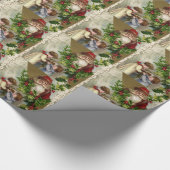ヴィンテージサンタめでたいクリスマスラッピング紙 ラッピングペーパー (角)