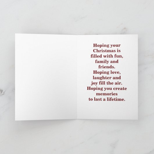 ヴィンテージサンタを自転車に乗せて シーズンカード (内部)