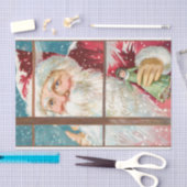 ヴィンテージサンタアットスノーウィンドー 薄葉紙 (クラフト)