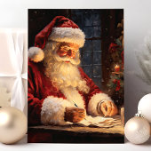 ヴィンテージサンタアットデスククリスマス シーズンカード