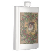 ヴィンテージサンタアンティークホリークリスマス フラスク (右)