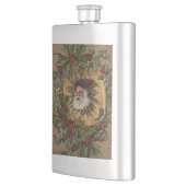 ヴィンテージサンタアンティークホリークリスマス フラスク (左)