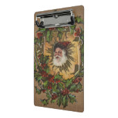 ヴィンテージサンタアンティークホリークリスマス ミニクリップボード (アングル2)