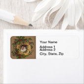 ヴィンテージサンタアンティークホリークリスマス ラベル (インサイチュ)