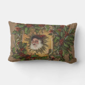 ヴィンテージサンタアンティークホリークリスマス ランバークッション (裏面)