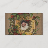 ヴィンテージサンタアンティークホリークリスマス 名刺 (裏面)