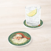 ヴィンテージサンタアンドパインリースサンドストーンコースター コースター (側面)