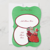 ヴィンテージサンタアンドフレンズクリアトマスフラットカード 案内状 (裏面)