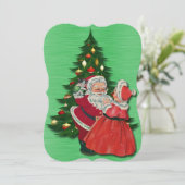 ヴィンテージサンタアンドフレンズクリアトマスフラットカード 案内状 (スタンド正面)