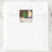 ヴィンテージサンタインザースライギフトラベル スクエアシール (バッグ)