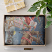 ヴィンテージサンタインスリー飛んでいるオーバーヴィレッジ 薄葉紙 (ギフト)