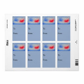 ヴィンテージサンタインスレイギフトラベル ラベル (フルシート)