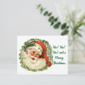 ヴィンテージサンタインリースホリディハガキ シーズンポストカード (スタンド正面)