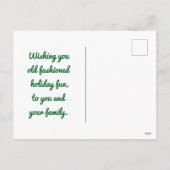 ヴィンテージサンタインリースホリディハガキ シーズンポストカード (裏面)