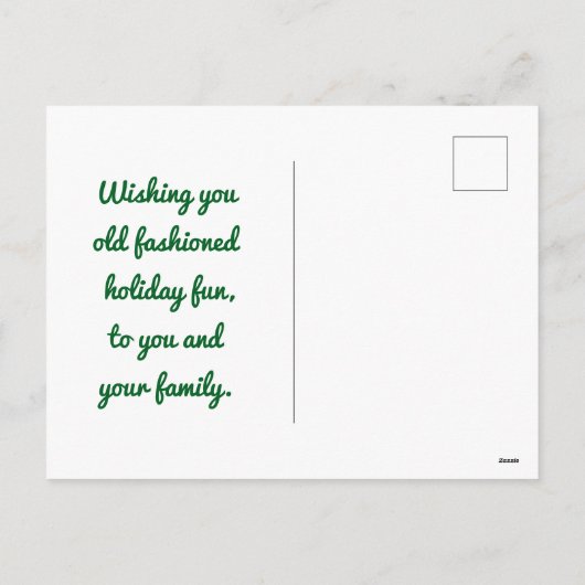 ヴィンテージサンタインリースホリディハガキ シーズンポストカード (裏面)