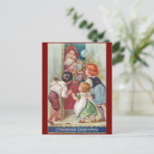 ヴィンテージサンタウィンドチルドレンズホリディハガキ シーズンポストカード (スタンド正面)