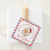 ヴィンテージサンタエアメールクリスマスギフトラベル フェイバータグ (インサイチュ)