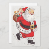 ヴィンテージサンタオンアイススケート シーズンカード (正面/裏面)