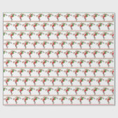 ヴィンテージサンタオンキャンディーケイン贈答品 ラッピングペーパー (フラット)