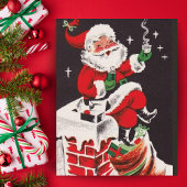 ヴィンテージサンタオンチムニーヴィンテージカスタムクリスマス シーズンカード