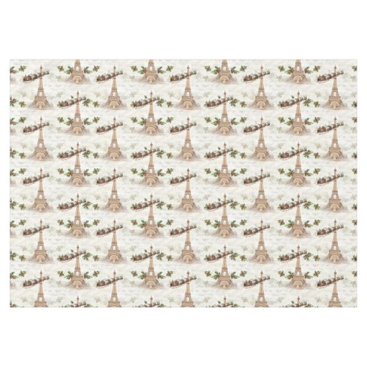 ヴィンテージサンタオーバーパリクリスマステーブルクロス テーブルクロス (正面(横))